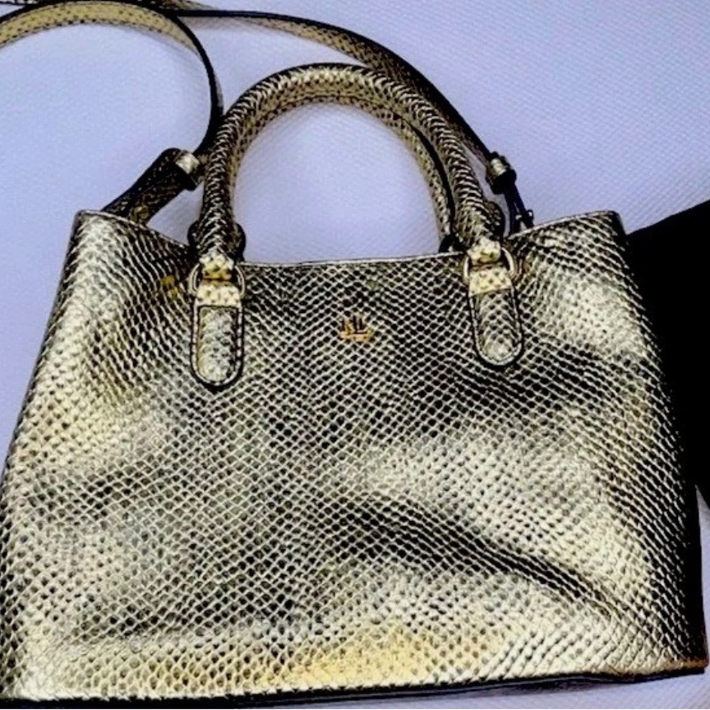 Lauren Ralph Lauren Golden Tote Bag NWT - Picture 2 of 11